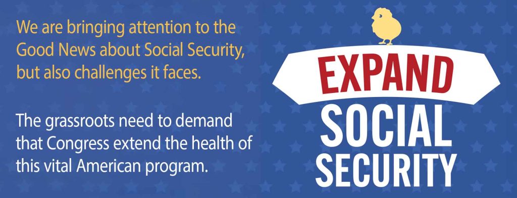 We are bringing attention to the Good News about Social Security, but also challenges it faces.